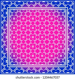 Decorative Geometric ornament with decorative border. Repeating sample figure and line. For modern interiors design, wallpaper, textile industry