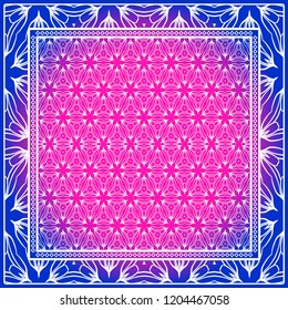 Decorative Geometric ornament with decorative border. Repeating sample figure and line. For modern interiors design, wallpaper, textile industry