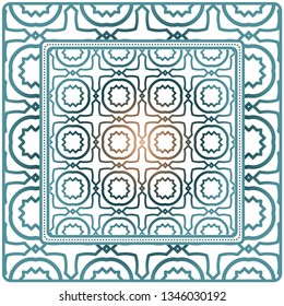 Decorative Geometric Ornament With Decorative Border. Repeating Sample Figure And Line. For Modern Interiors Design, Wallpaper, Textile Industry