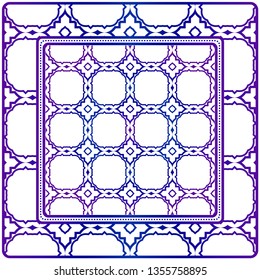 Decorative Geometric Ornament With Decorative Border. Repeating Sample Figure And Line. For Modern Interiors Design, Wallpaper, Textile Industry