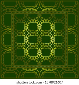 Decorative Geometric Ornament With Decorative Border. Repeating Sample Figure And Line. For Modern Interiors Design, Wallpaper, Textile Industry