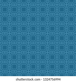 Decorative Geometric Ornament. Seamless Pattern. Vector Illustration. Tribal Ethnic Arabic, Indian, Motif. For Interior Design, Wallpaper. Blue color.