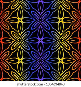 Decorative Geometric Ornament. Seamless Pattern. Vector Illustration. Tribal Ethnic Arabic, Indian, Motif. For Interior Design, Wallpaper