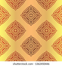 Decorative Geometric Ornament. Seamless Pattern. Vector Illustration. Tribal Ethnic Arabic, Indian, Motif. For Interior Design, Wallpaper