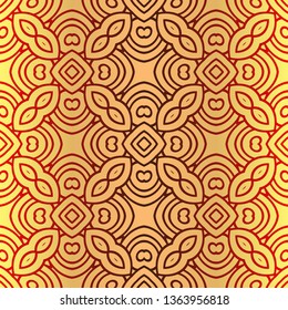 Decorative Geometric Ornament. Seamless Pattern. Vector Illustration. Tribal Ethnic Arabic, Indian, Motif. For Interior Design, Wallpaper