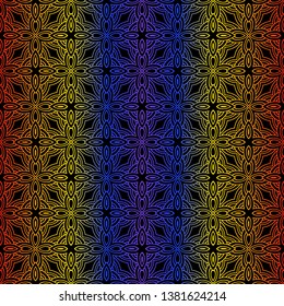 Decorative Geometric Ornament. Seamless Pattern. Vector Illustration. Tribal Ethnic Arabic, Indian, Motif. For Interior Design, Wallpaper