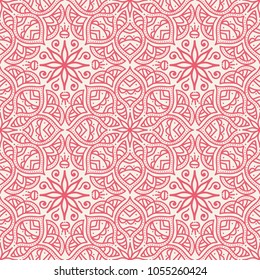 decorative geometric ornament. Seamless vector illustration. Floral style.