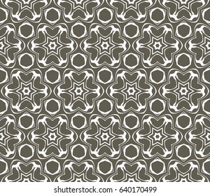 decorative geometric ornament. Seamless vector illustration. Floral style.