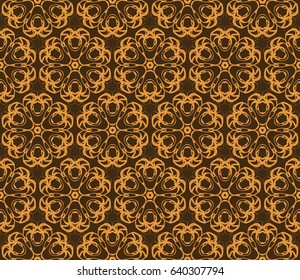 decorative geometric ornament. Seamless vector illustration. Floral style.