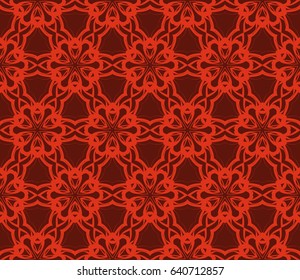 decorative geometric ornament. Seamless vector illustration. Floral style.