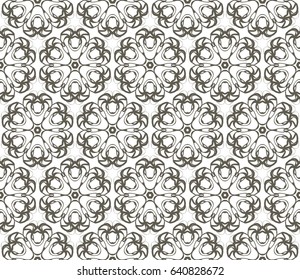 decorative geometric ornament. Seamless vector illustration. Floral style.