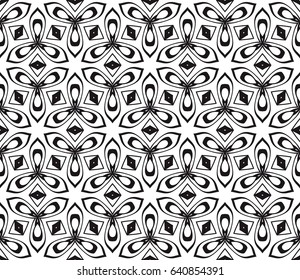 decorative geometric ornament. Seamless vector illustration. Floral style.
