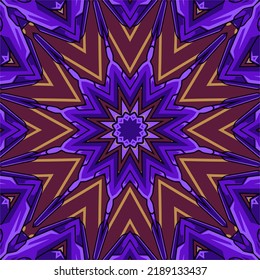 Decorative geometric ornamental mandala in a bright colors in the ethnic style