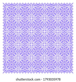 Decorative geometric pattern can be used for backgrounds, motifs, tile, shawl, handkerchief, scarf, fabrics, tile, templates. Vector.	
