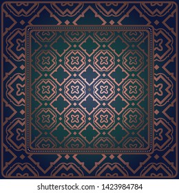 Decorative geometric pattern for fashion print. For tablecloth or bandanna design. Vector illustration.