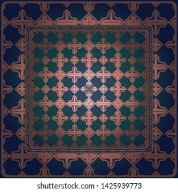 Decorative geometric pattern for fashion print. For tablecloth or bandanna design. Vector illustration.