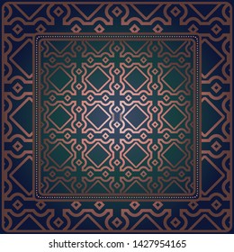 Decorative geometric pattern for fashion print. For tablecloth or bandanna design. Vector illustration.
