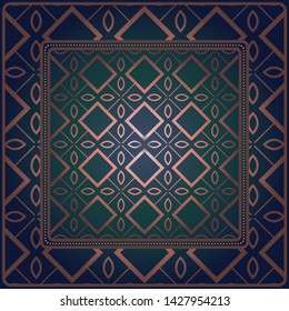 Decorative geometric pattern for fashion print. For tablecloth or bandanna design. Vector illustration.