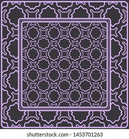 Decorative geometric pattern for fashion print. For tablecloth or bandanna design. Vector illustration.