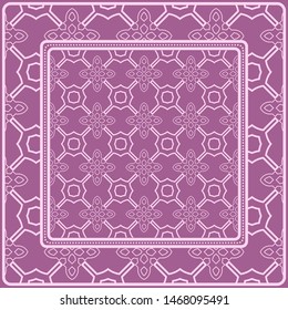 Decorative geometric pattern for fashion print. For tablecloth or bandanna design. Vector illustration.