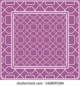 Decorative geometric pattern for fashion print. For tablecloth or bandanna design. Vector illustration.