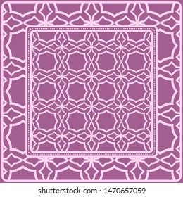 Decorative geometric pattern for fashion print. For tablecloth or bandanna design. Vector illustration.