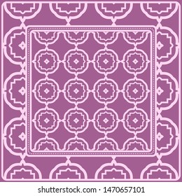 Decorative geometric pattern for fashion print. For tablecloth or bandanna design. Vector illustration.
