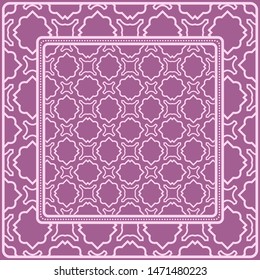 Decorative geometric pattern for fashion print. For tablecloth or bandanna design. Vector illustration.