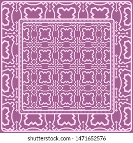 Decorative geometric pattern for fashion print. For tablecloth or bandanna design. Vector illustration.
