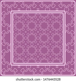 Decorative geometric pattern for fashion print. For tablecloth or bandanna design. Vector illustration.