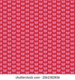 decorative geometric pattern with pink butterflies