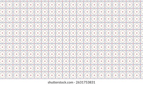 Decorative geometric pattern repeating seamlessly on white background for textile designs