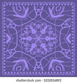 Decorative Geometric Pattern With Round Ornament in Ethnic Style. Abstract Floral Mandala Art. vector illustration. For Fashion Background, Wallpaper, Home Decor, Interior Design