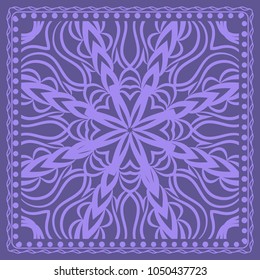 Decorative Geometric Pattern With Round Ornament in Ethnic Style. Abstract Floral Mandala Art. vector illustration. For Fashion Background, Wallpaper, Home Decor, Interior Design