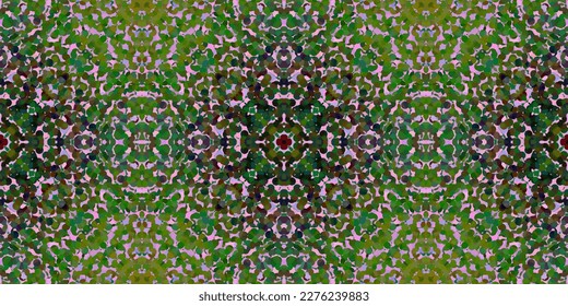 Patrón geométrico decorativo. Patrón colorido de puntos abstractos que no es muy atractivo. Un rico fondo de lujo. Para diseño, moda, textiles, tela, bandana, azulejos, alfombra, estampado. Vector. Mandala. Kaleidoscope.