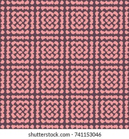 Decorative geometric pattern in shades of red. Abstract vector.