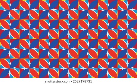 Patrones geométricos decorativos lisos y coloridos en forma de flor. Perfecto para la impresión, el diseño y los textiles