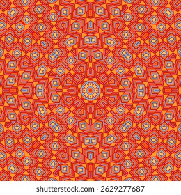 Decorative geometric periodic ornament vector design. Trendy rug print. Tribal geometry ornament. Lisbon folk print. Artistic backdrop.