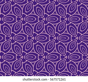 decorative geometric seamless background. vector illustration. for interior design, wallpaper, fabric textile. purple, yellow color