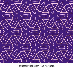 decorative geometric seamless background. vector illustration. for interior design, wallpaper, fabric textile. purple, yellow color