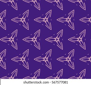 decorative geometric seamless background. vector illustration. for interior design, wallpaper, fabric textile. purple, yellow color