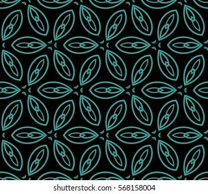 decorative geometric seamless background. vector illustration. for interior design, wallpaper, fabric textile. black, green color