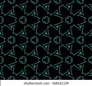 decorative geometric seamless background. vector illustration. for interior design, wallpaper, fabric textile. black, green color
