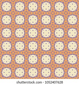 Decorative geometric seamless pattern. Abstract graphic art, colorful decorative seamless background for invitation card design. Vector repeating texture for textile fabric or paper print. 
