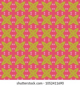 Decorative geometric seamless pattern. Abstract graphic art, colorful decorative seamless background for invitation card design. Vector repeating texture for textile fabric or paper print