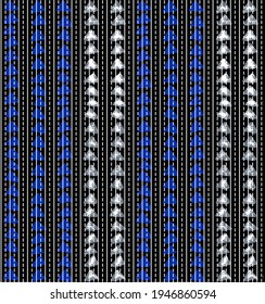 diseño de fondo negro de patrones geométricos interminables