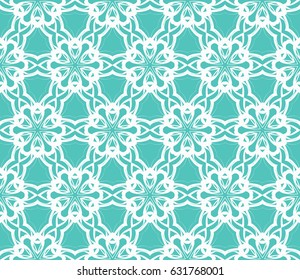 decorative geometric seamless pattern in floral style. vector illustration. for wallpaper, fabric design