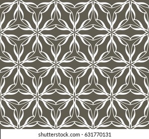 decorative geometric seamless pattern in floral style. vector illustration. for wallpaper, fabric design
