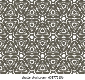 decorative geometric seamless pattern in floral style. vector illustration. for wallpaper, fabric design