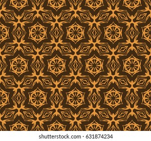 decorative geometric seamless pattern in floral style. vector illustration. for wallpaper, fabric design
